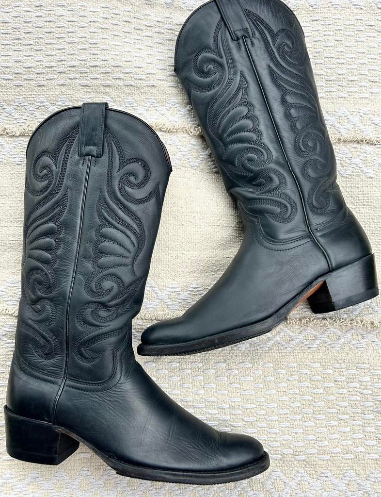 Sendra leren western cowboy laarzen zwart maat 38, Hoge laarzen, Zwart, Ophalen of Verzenden, Zo goed als nieuw