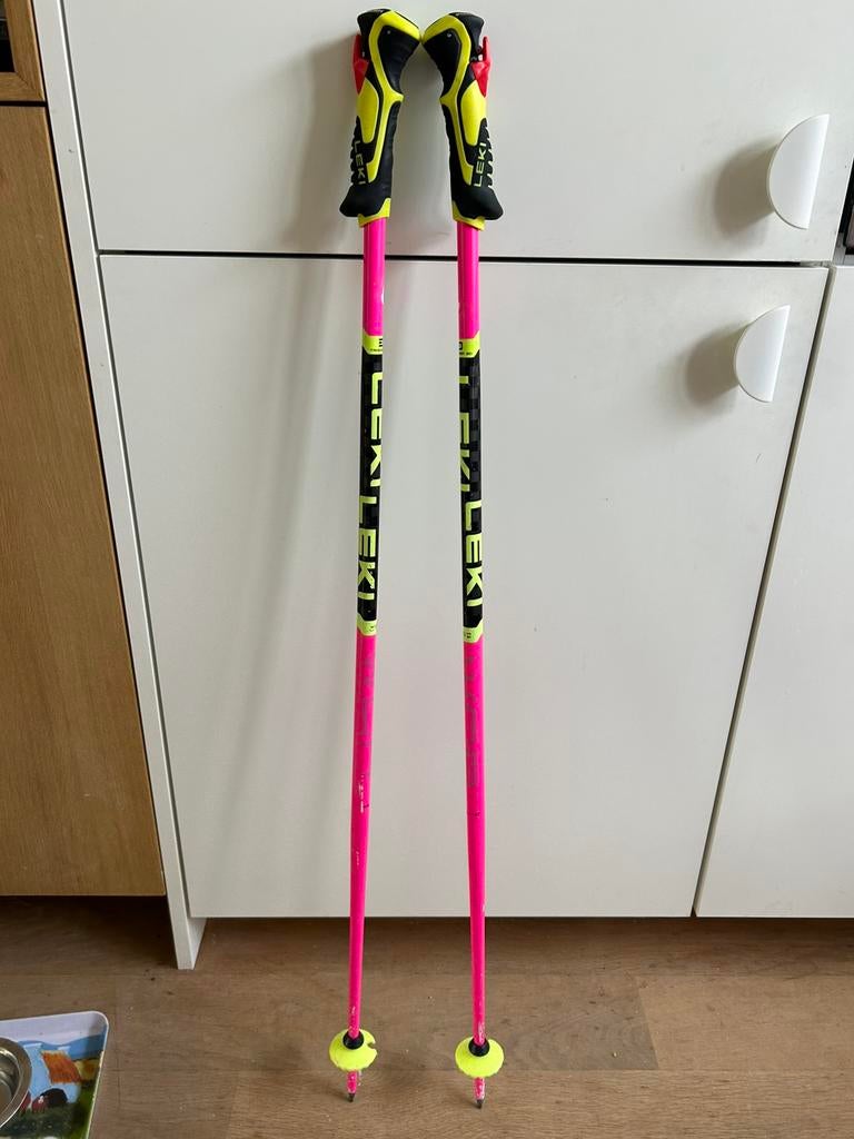 Leki wedstrjd ski stokken (roze, 100 cm), Overige merken, Gebruikt, Stokken, 100 tot 140 cm