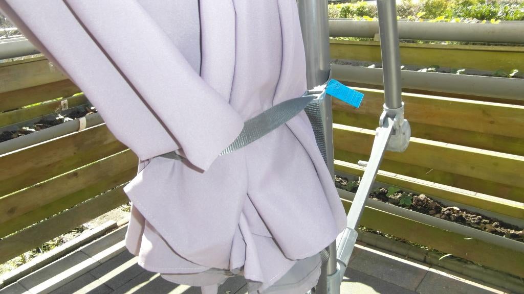 knik parasol, Tuin en Terras, Parasols, Ophalen, Zo goed als nieuw, Verstelbaar