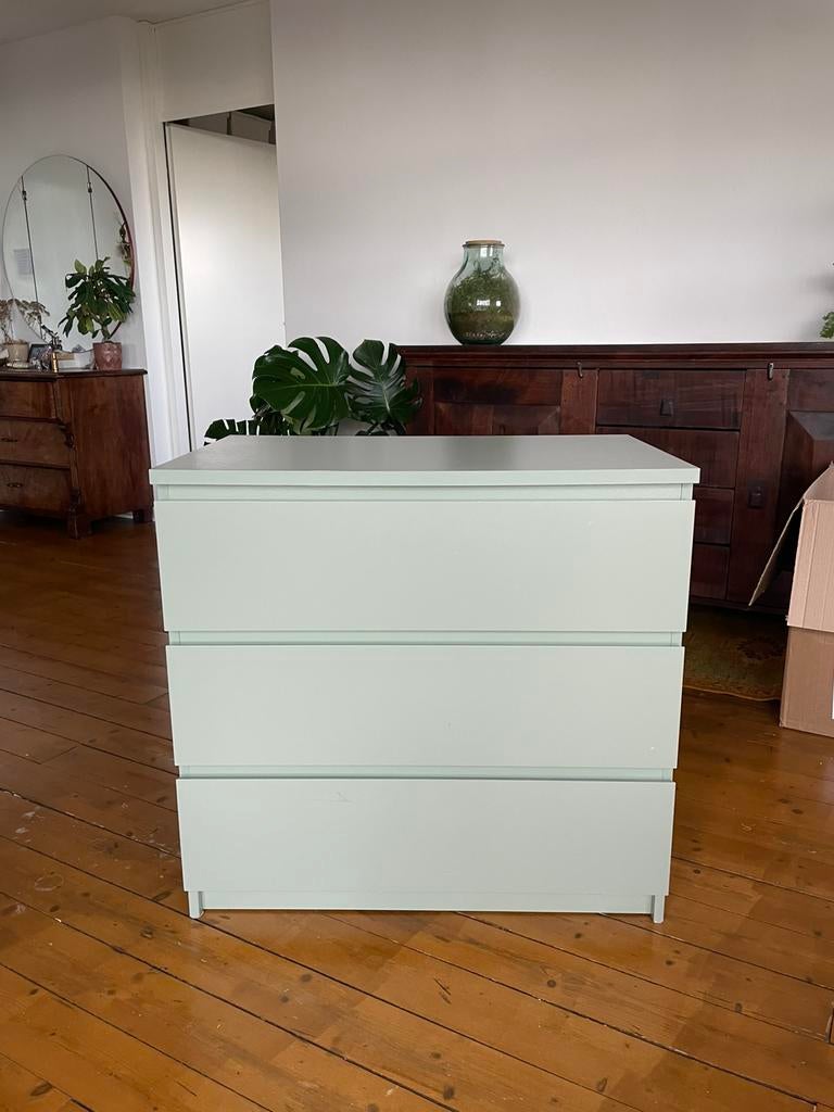 Ikea Mintgroene Ladekast, Huis en Inrichting, Kasten | Ladekasten, Ophalen, 50 tot 100 cm, Zo goed als nieuw, 3 of 4 laden
