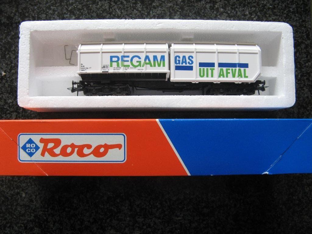 Roco 46224: VAM compostwagon REGAM GAS UIT AFVAL, Gelijkstroom, Wagon, Ophalen of Verzenden, Zo goed als nieuw