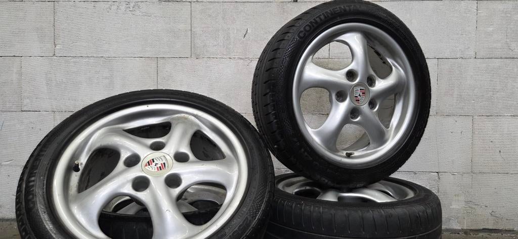 17" Porsche Boxter 996 originele velgen set, Auto-onderdelen, Banden en Velgen, Banden en Velgen, Zomerbanden, 17 inch, 255 mm