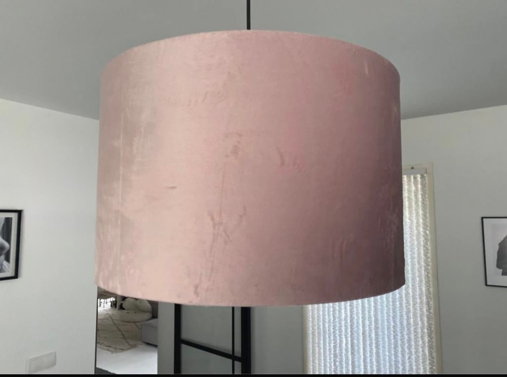 Velours lampenkappen, Huis en Inrichting, Lampen | Lampenkappen, Ophalen, Zo goed als nieuw, Rond