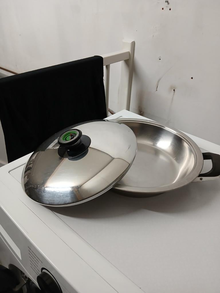 AMC wok., Huis en Inrichting, Keuken | Potten en Pannen, Ophalen of Verzenden, Gebruikt, Rvs, Wok