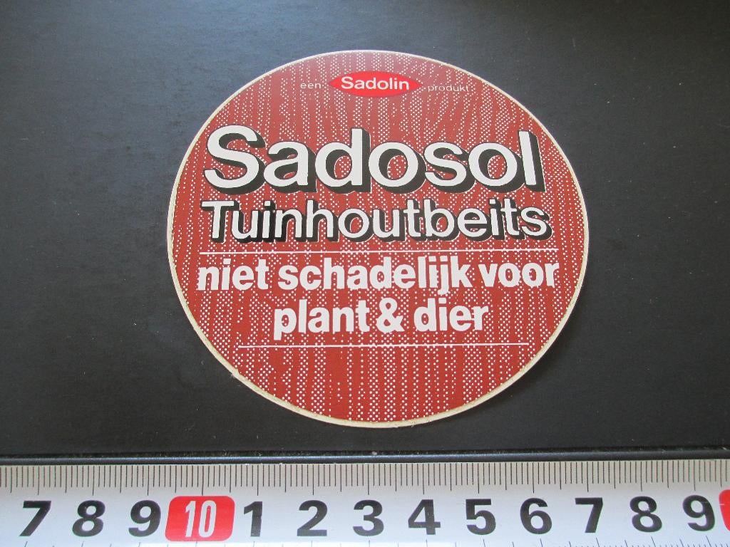 sticker 118 sadolin sadosol tuinhoutbeits, Ophalen, Zo goed als nieuw
