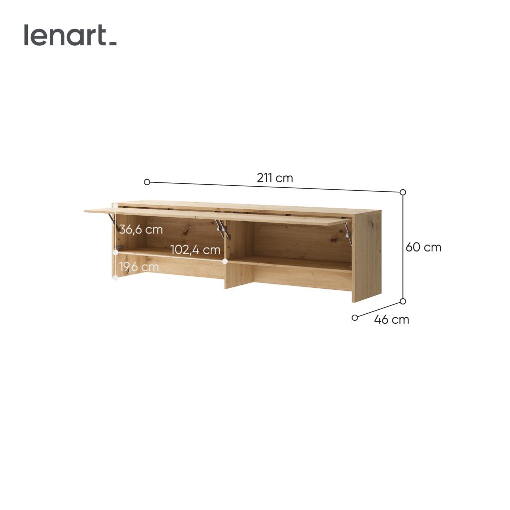 Concept opzetkast (60 cm hoog) - Eikenkleur, Niet ingevuld, Niet ingevuld, Niet ingevuld