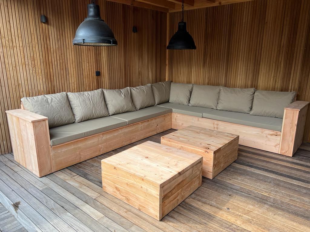 Loungebank met kussens - Maatwerk & Bezorging mogelijk, Meer dan 8 zitplaatsen, Nieuw, Ophalen of Verzenden, Loungeset