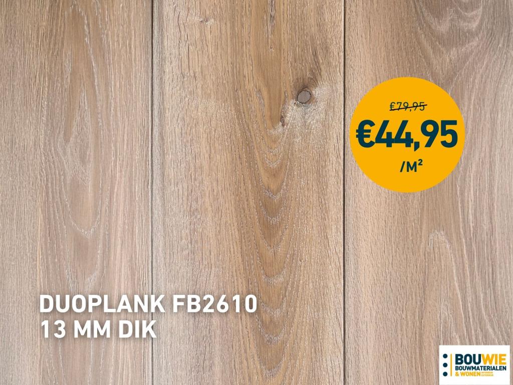Houten vloer - Duoplank Eiken - NERGENS GOEDKOPER! OP=OP!, Niet ingevuld, Niet ingevuld, Nieuw, 10 m² of meer
