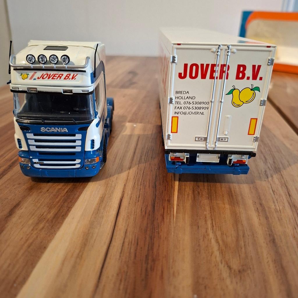 JOVER B.V. BREDA HOLLAND TEKNO SCANIA T.LINE 6 X 2 KOEL CBN., Verzenden, Zo goed als nieuw, Bus of Vrachtwagen, Tekno