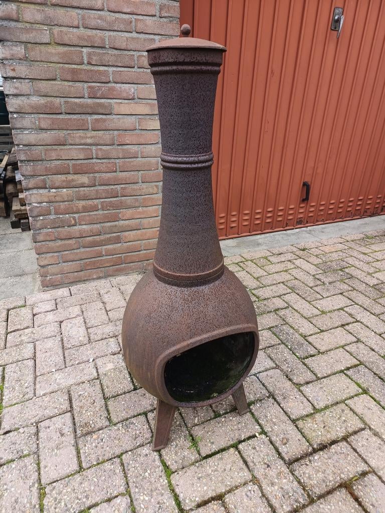 Gietijzeren tuinkachel, Tuin en Terras, Tuinhaarden, Ophalen, Gebruikt