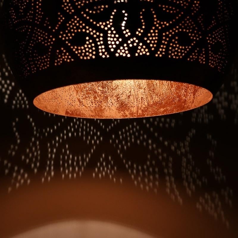 Oosterse filigrain hanglamp zwart/goud, Ophalen, Overige materialen, Zo goed als nieuw, Oosters