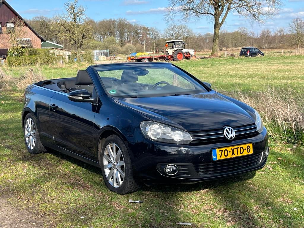 Volkswagen Golf 1.2 TSI 77KW BMT Cabrio 2012 Zwart, Auto's, Voorwielaandrijving, Stof, 1321 kg, 4 cilinders