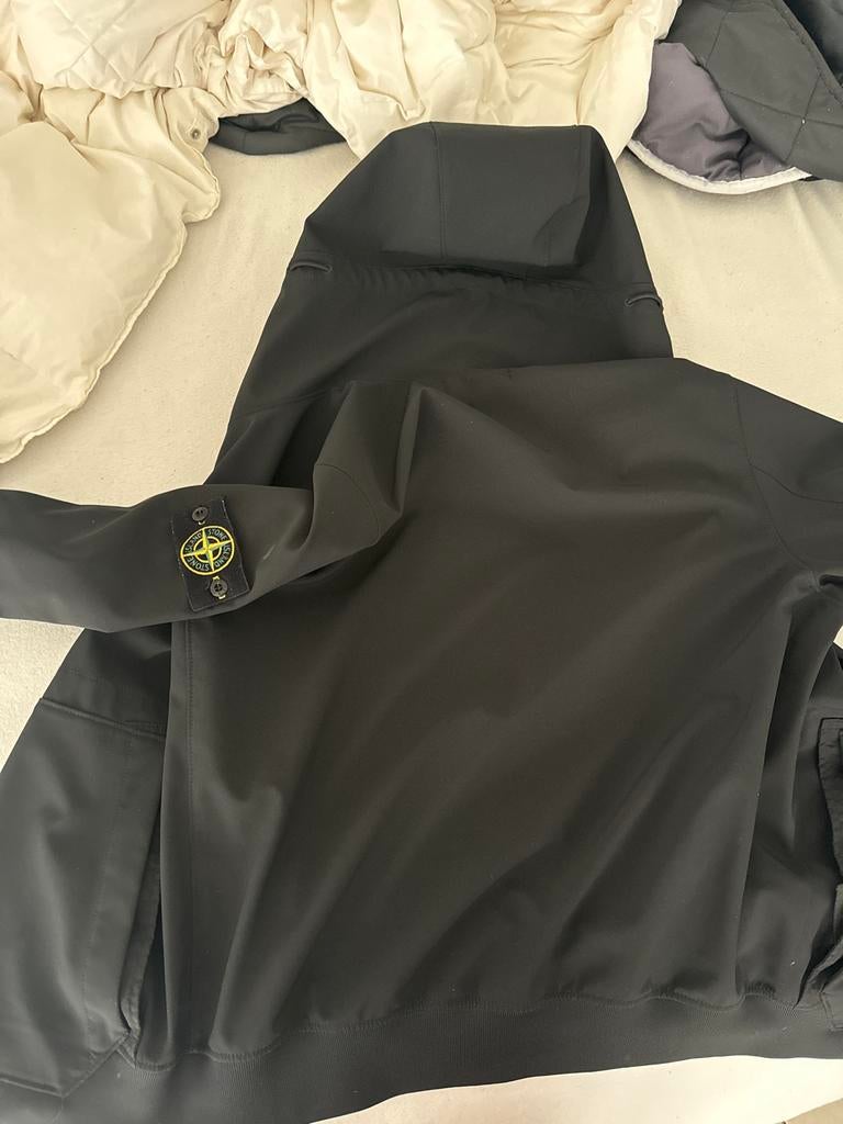 Stone Island Soft Shell-R Jas Maat S Zwart, Ophalen of Verzenden, Zo goed als nieuw, Maat 46 (S) of kleiner, Zwart