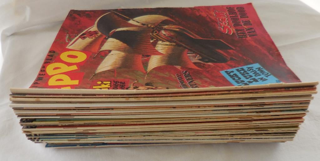 StripWeekblad Eppo 1983 en 1985 77 losse nummers, Boeken, Stripboeken, Gelezen, Meerdere stripboeken, Ophalen