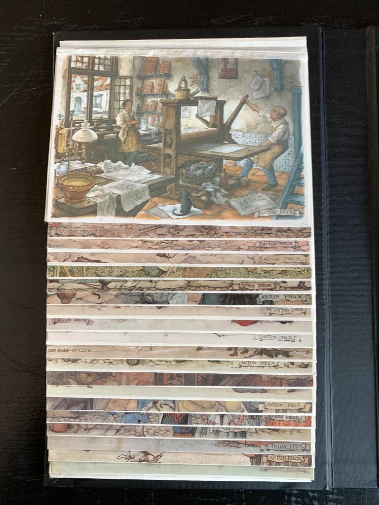 Anton Pieck ansichtkaarten 25 stuks, Ophalen of Verzenden, 1980 tot heden, Ongelopen, Overige thema's
