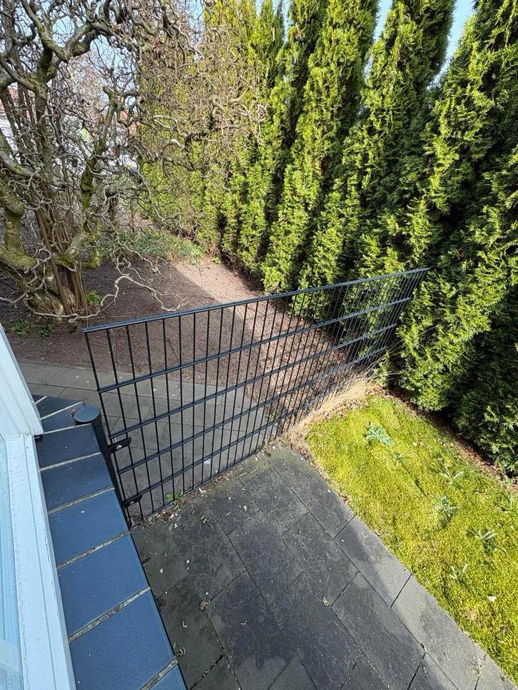 Zwart hekwerk - Stevig en duurzaam, Ophalen, Met poort, Gebruikt, Dubbelstaafmat hekwerk