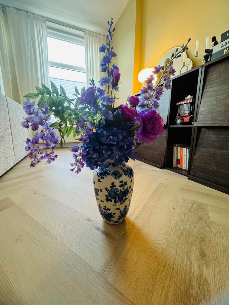 2 grote mooie vazen delfts blauw, Ophalen, Zo goed als nieuw