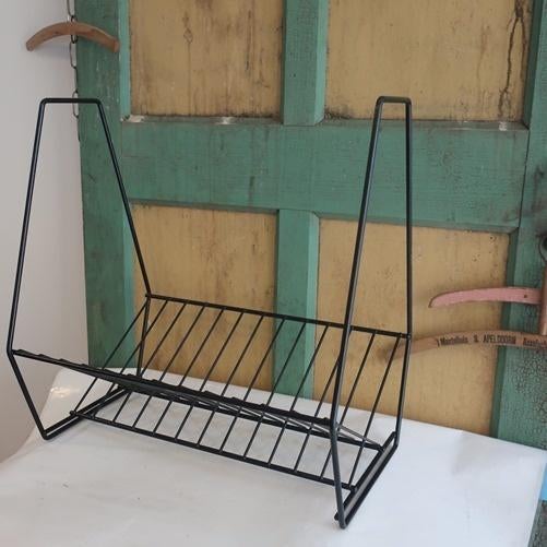 Lectuur mand metaal tijdschriften rek kranten retro vintage, Verzamelen, Retro, Ophalen of Verzenden, Huis en Inrichting