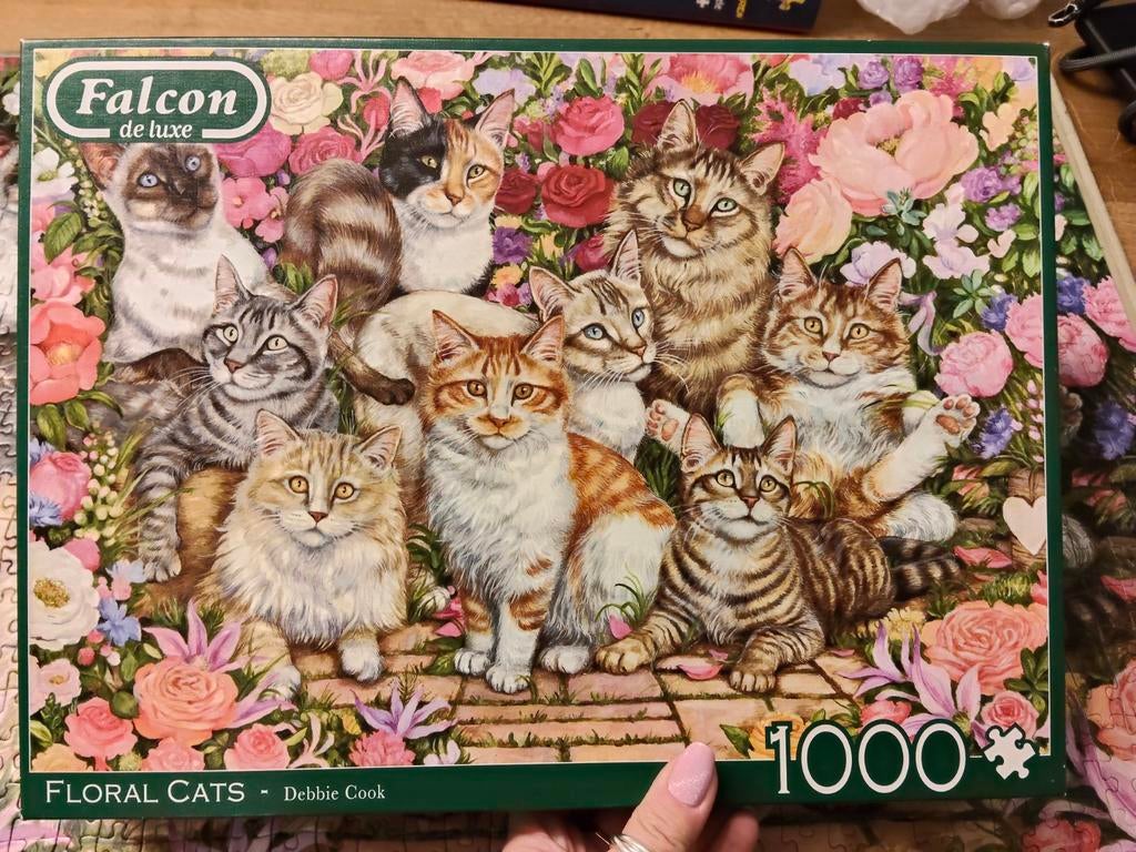 Falcon puzzel cats, Hobby en Vrije tijd, Denksport en Puzzels, Ophalen of Verzenden, 500 t/m 1500 stukjes, Zo goed als nieuw, Legpuzzel