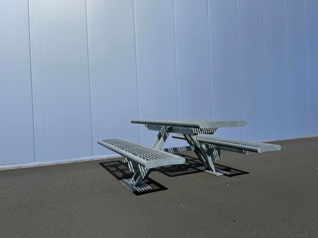 Gegalvaniseerde kok picknicktafel, Tuin en Terras, Picknicktafels, Gebruikt, Staal, -, Kok