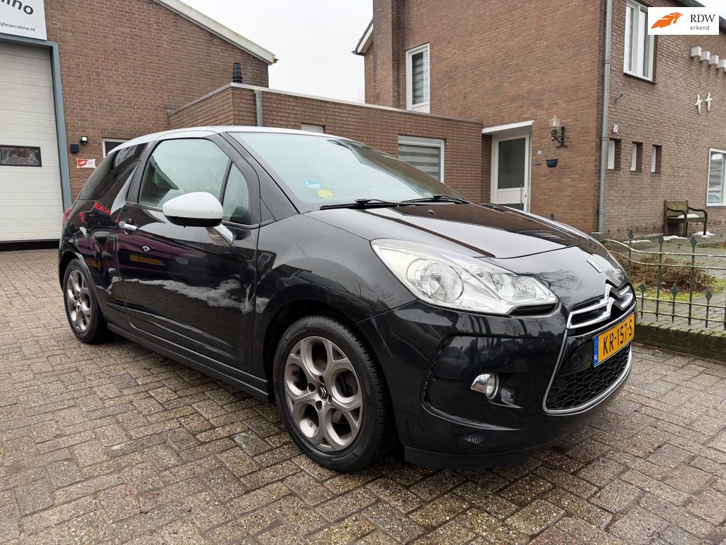 Citroen DS3 1.6 So Chic in White, Voorwielaandrijving, Euro 5, 4 cilinders, Zwart