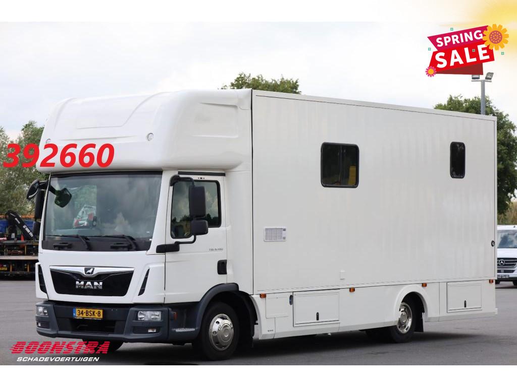 MAN TGL 8.190 Robrise Horsetruck + Camper Camera 61.047 KM!, Parkeercamera, Euro 6, 190 pk, MAN