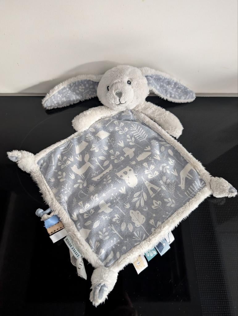 Little Dutch knuffeldoek konijn blauw, Ophalen of Verzenden, Zo goed als nieuw