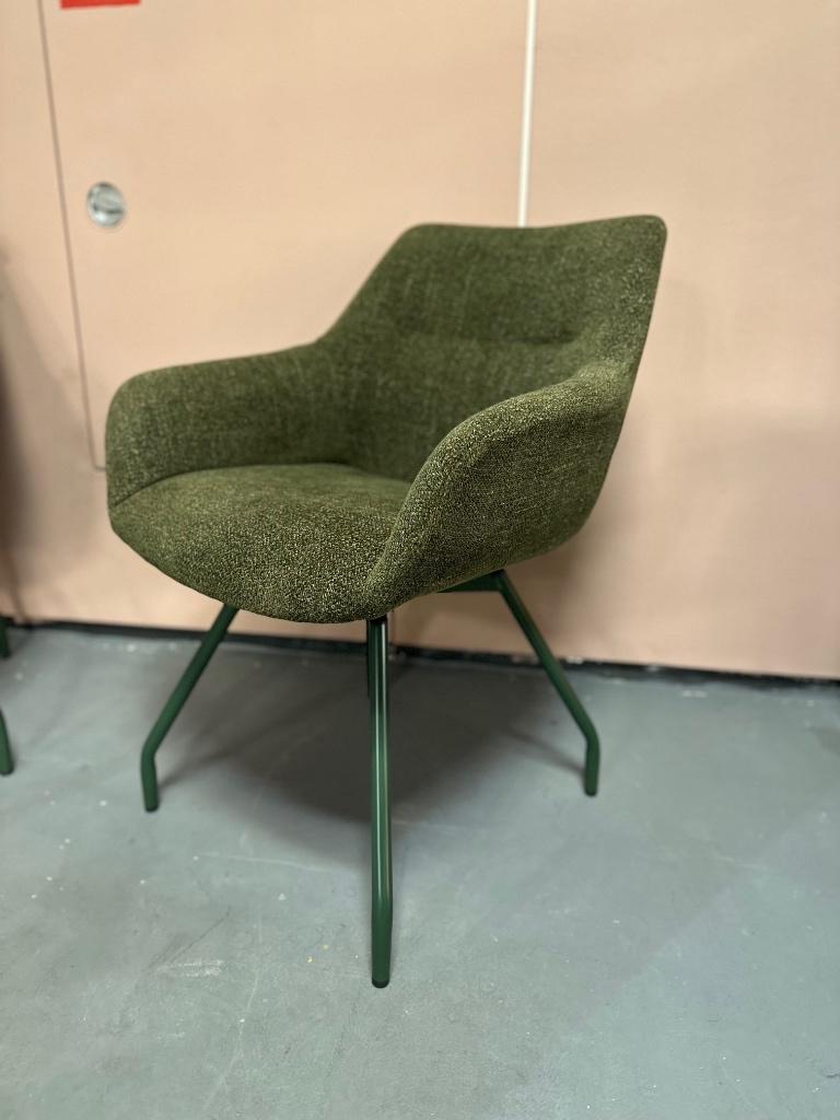 4x stoel groen - eetkamerstoel groen - draaibare stoel groen, Overige kleuren, Nieuw, Ophalen of Verzenden, Stof