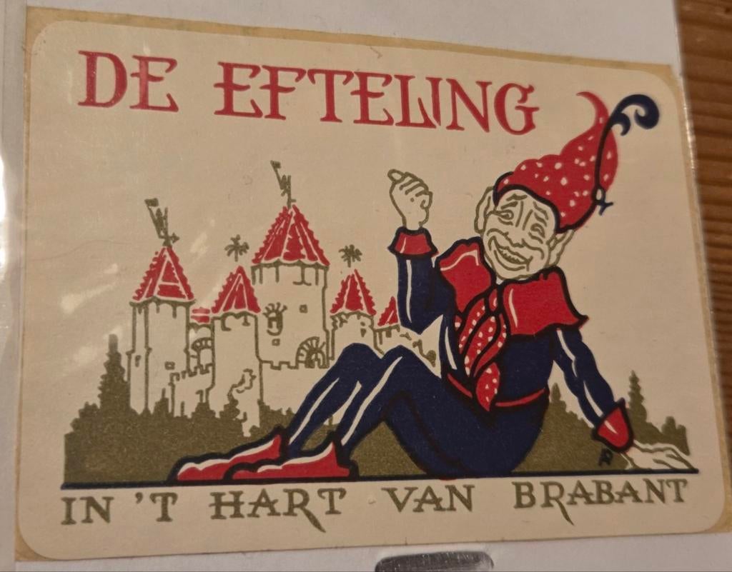 Vintage Efteling sticker - In 't Hart van Brabant, Ophalen of Verzenden, Gebruikt, Overige typen