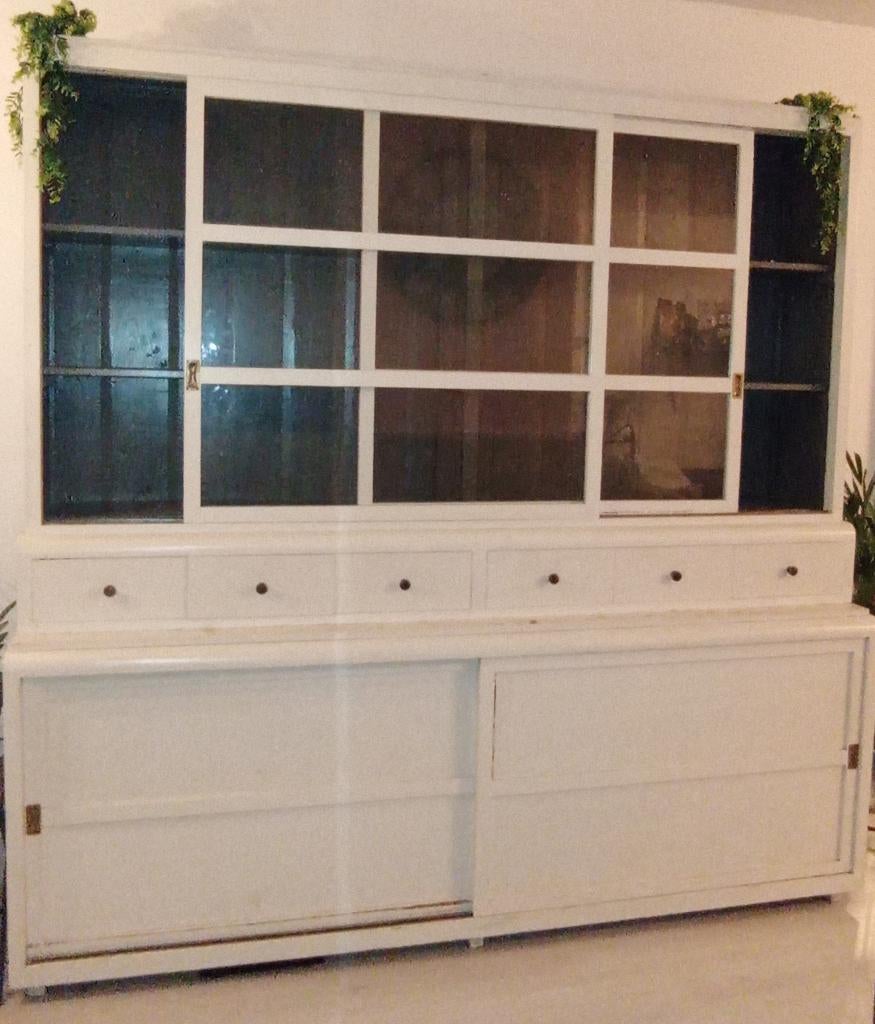 Wit Servieskast | Winkelkast | Vitrinekast, Ophalen