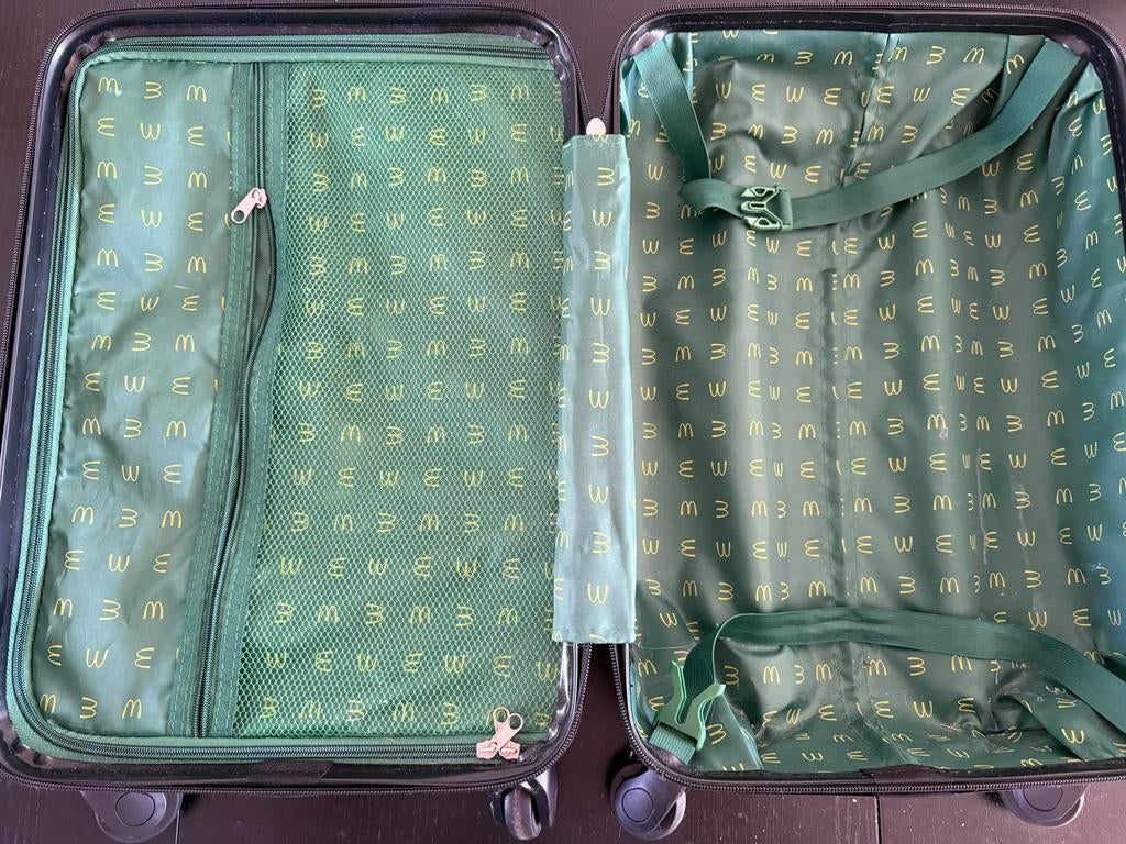 McDonald's koffer geel, Sieraden, Tassen en Uiterlijk, Gebruikt, Uitschuifbare handgreep, 35 tot 55 cm, Geel