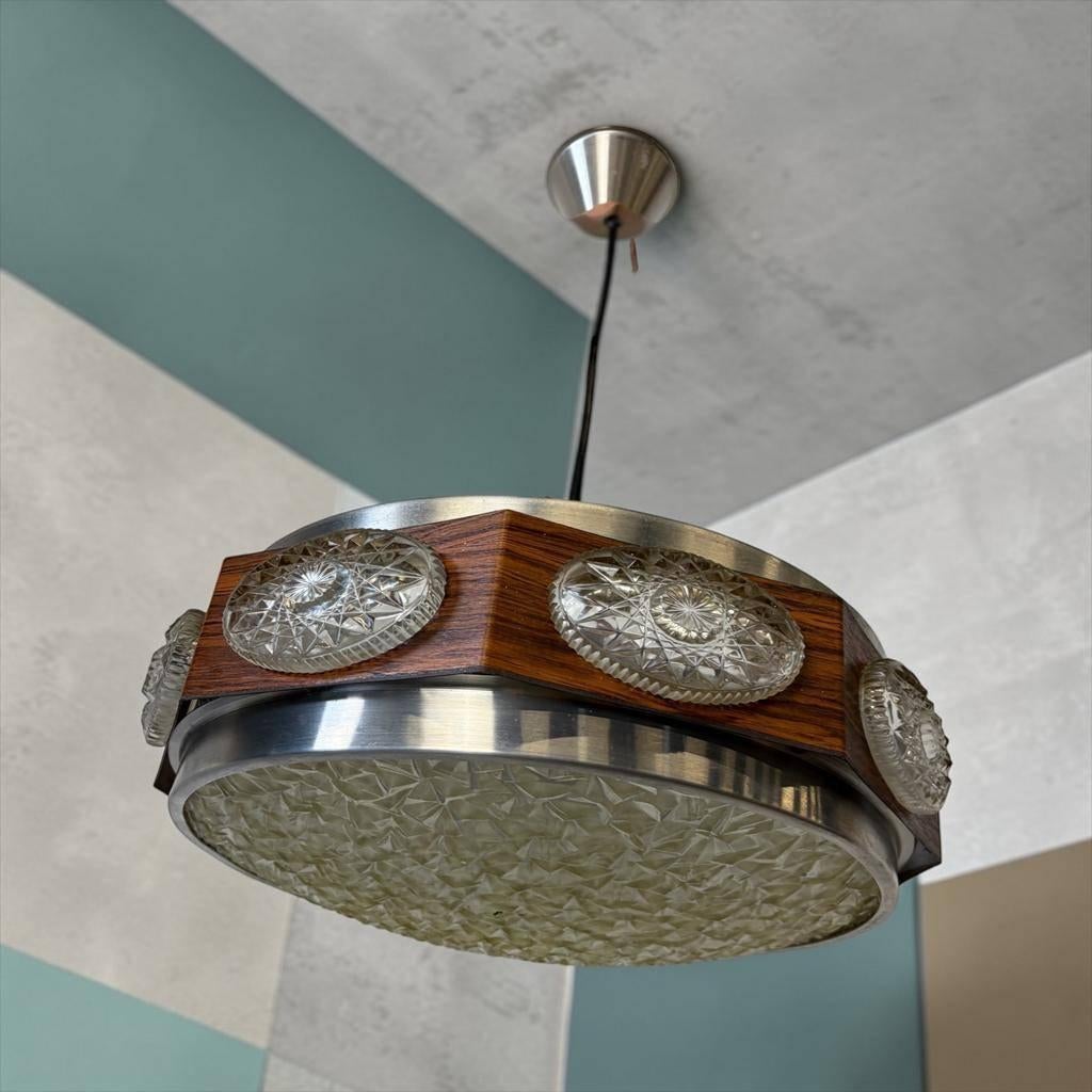 Vintage space age UFO luster / hanglamp jaren 70, Ophalen