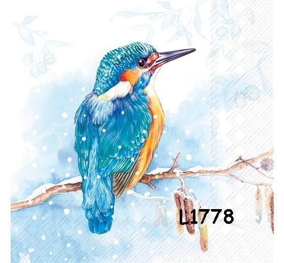 Servetten decoupage/bullet journal * ijsvogel L1778, Verzenden, Nieuw, Materiaal