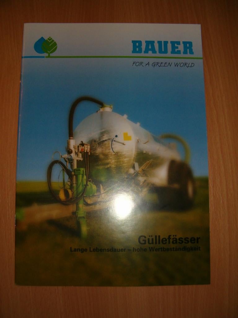 Folder Bauer Mesttanken, Ophalen of Verzenden, Gelezen, Tractor en Landbouw