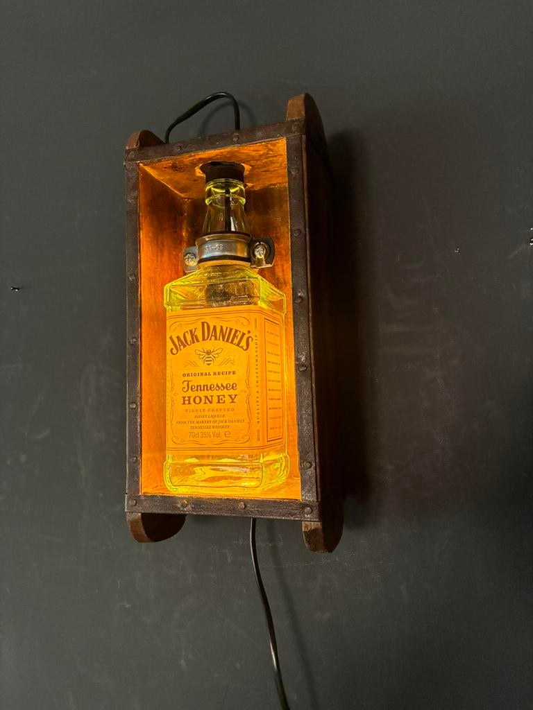 Jack Daniel’s steenmal wandlamp, Ophalen of Verzenden, Nieuw, Glas, Mancave, womancave, vaderdag