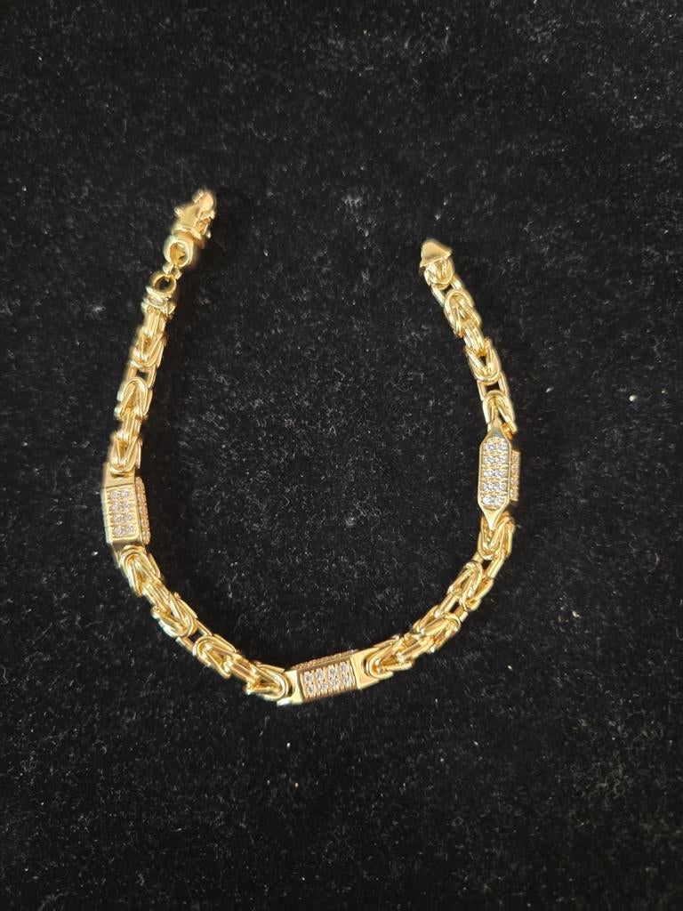 14 k gouden koningsarmband 19,2 gram, Ophalen of Verzenden, Nieuw, Goud, Goud