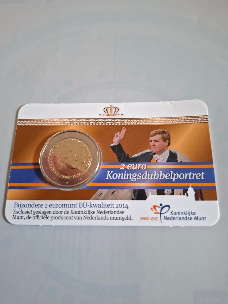 Koningsdubbelportret coincard UNC, Ophalen, Koningin Beatrix, Euro's, Losse munt