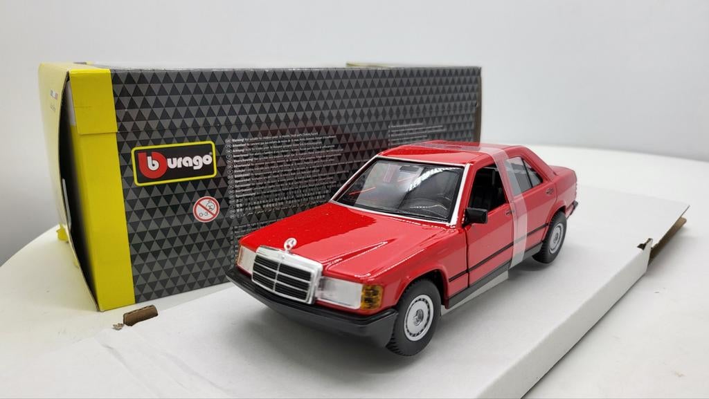 Mercedes Benz 190 E 2.6 (W201) rood 1987, Ophalen of Verzenden, Nieuw, Bburago