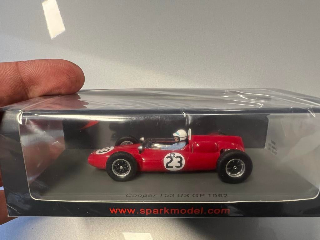 F1 Sparkmodel Cooper T53 US GP 1962 1:43, Ophalen of Verzenden, Zo goed als nieuw, Formule 1