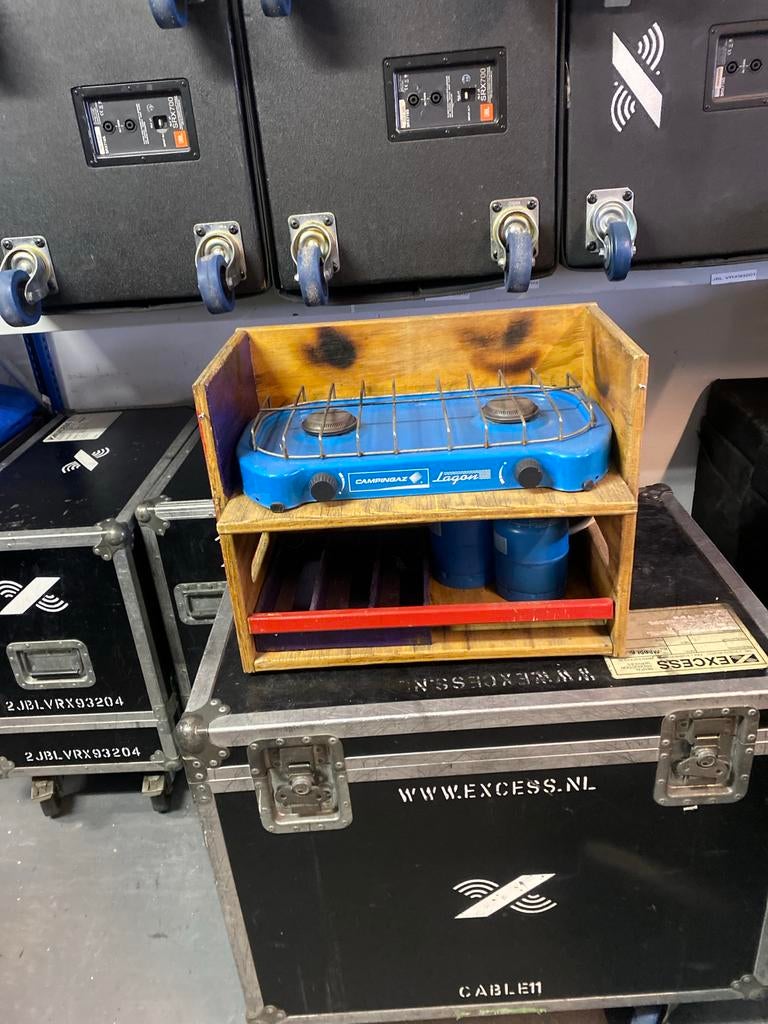 Camper keukentje met gasstel en gasflessen, Ophalen of Verzenden, Gebruikt