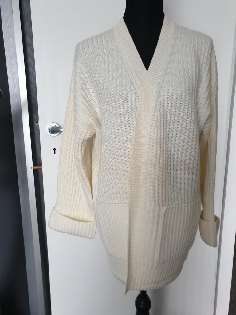 Repeat roomwitte wol/cashmere vest maat 38 (42/44), Kleding | Dames, Truien en Vesten, Repeat, Verzenden, Wit, Maat 42/44 (L)