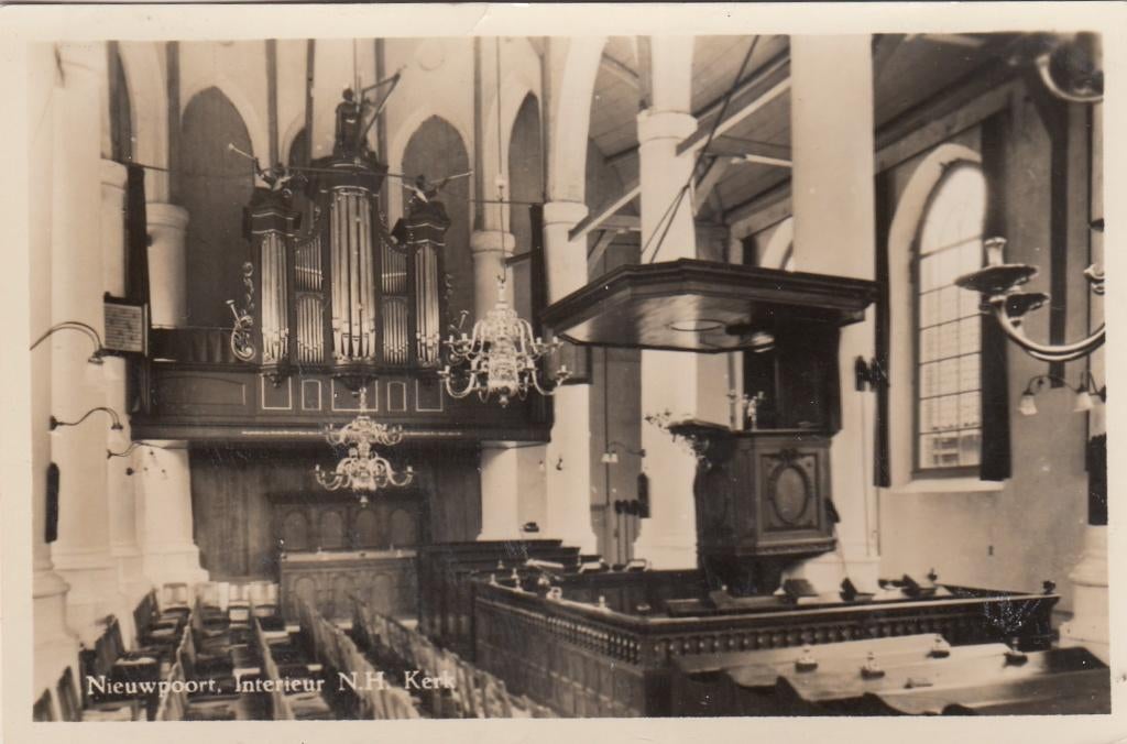 Nieuwpoort- Interieur NH Kerk, Verzenden, 1940 tot 1960, Zuid-Holland
