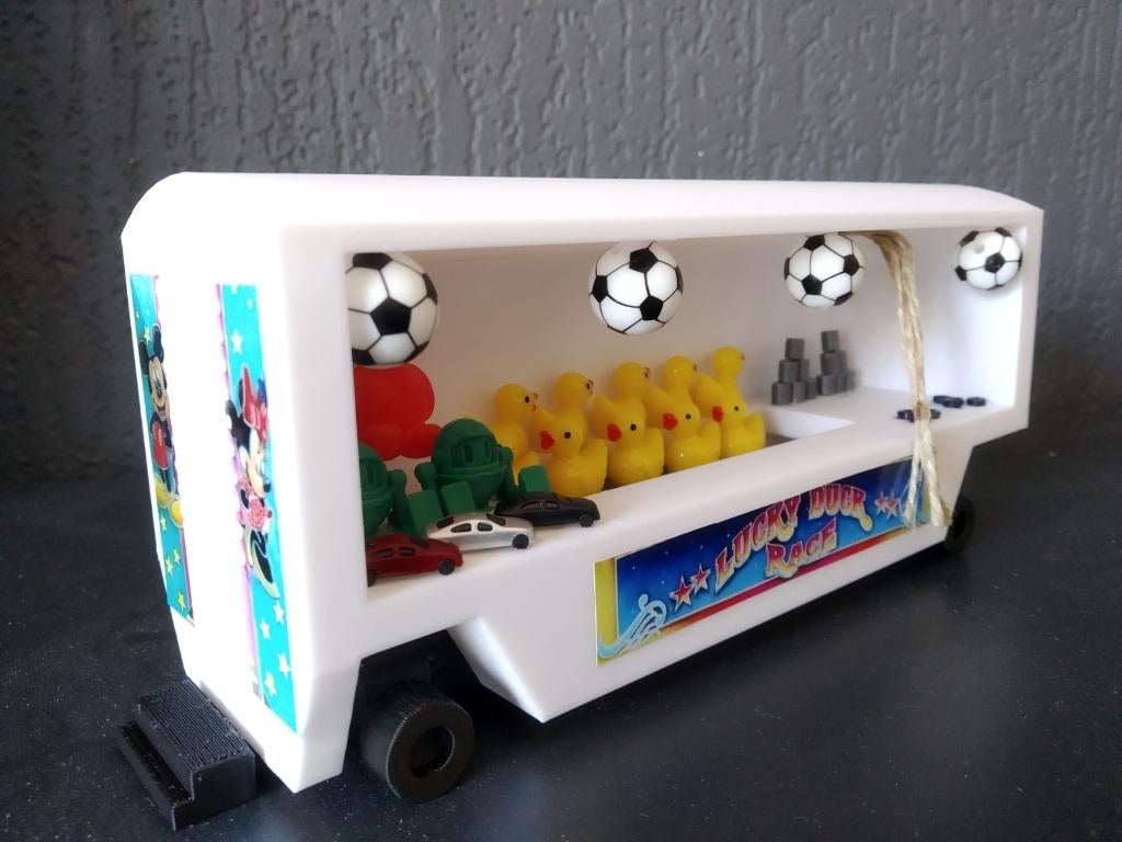 KERMIS attracties Spelwagen Lucky Duck en Fotoschietsalon, Overige merken, 1:32 tot 1:50, Overige typen, Nieuw