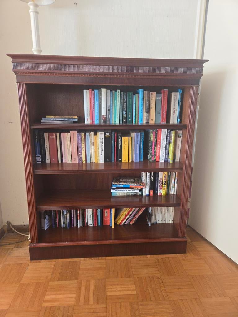 Houten boekenkastje, Huis en Inrichting, Kasten | Boekenkasten, Ophalen, Met plank(en), Gebruikt, 100 tot 150 cm