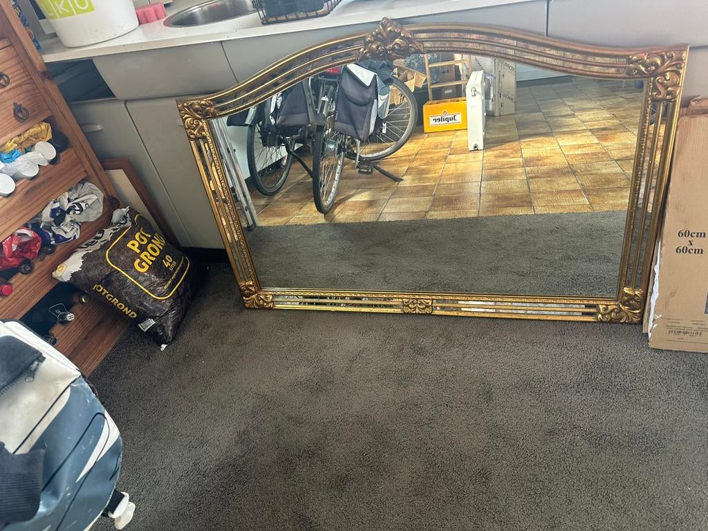 Spiegel badkamer, Antiek en Kunst, Ophalen, Rechthoekig, 100 tot 150 cm