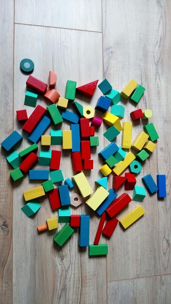 Houten gekleurde blokken, Ophalen of Verzenden
