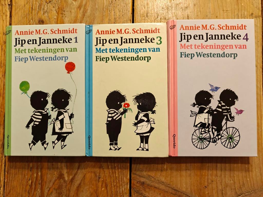 3 Retro boeken van Jip en Janneke., Ophalen of Verzenden, Zo goed als nieuw, Fictie algemeen