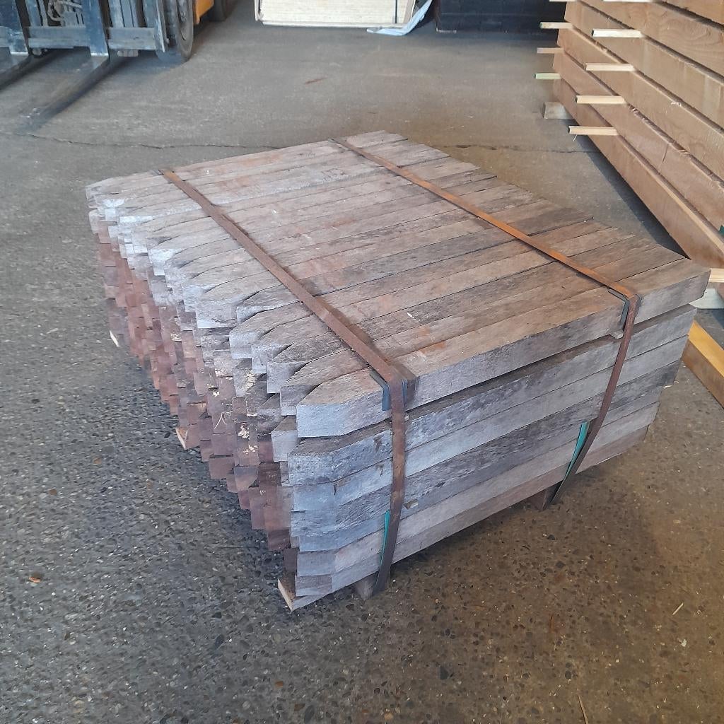 Bundel hardhouten piketten, paaltjes, palen piketpalen, paal, Tuin en Terras, Ophalen, Palen, Nieuw, Hardhout
