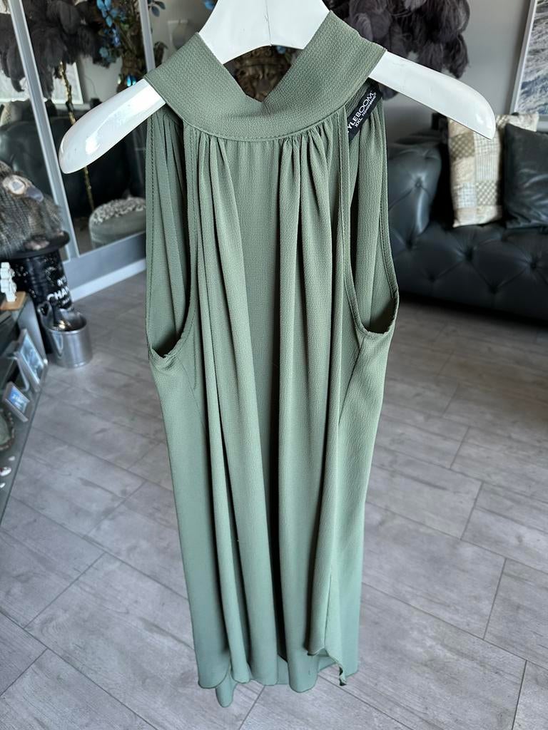 Halter jurkje , army kleurig , one size, Maat 38/40 (M), Ophalen of Verzenden, Zo goed als nieuw, Boven de knie
