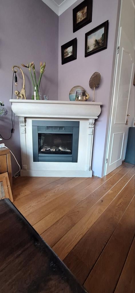 Elektrische sfeerhaard met ombouw, Ophalen, Gebruikt, Vrijstaande haard, Elektrische haard